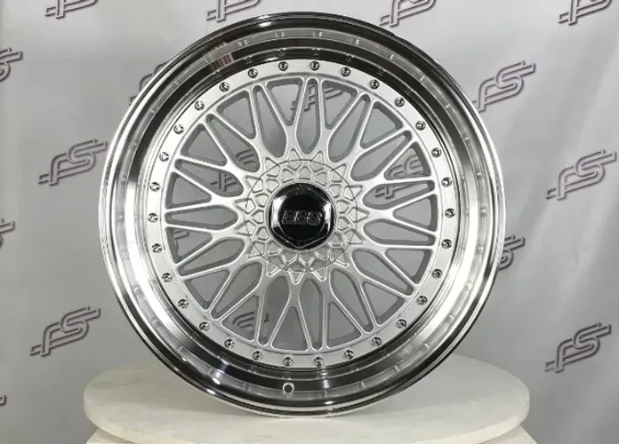  Rodas BBS Prata Borda Diamantado 5x114 e 5x120 - 20x8,5 e 20x9,5