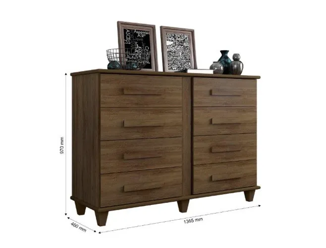 Cômoda Organizadora GEO 8 Gavetas Modelo Retrô ! Entrega Grátis !
