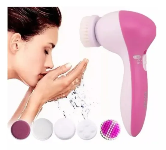 Aparelho Limpeza Facial Massageador Elétrico Portátil 5×1 wpp:43. *