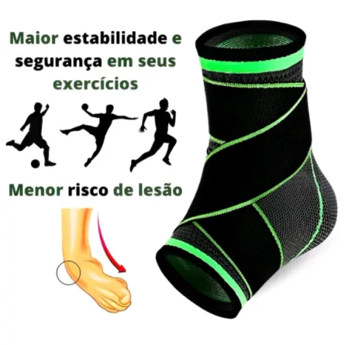 Tornozeleira elástica compressão esportiva 