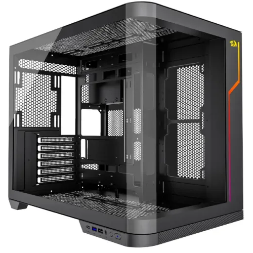 Gabinete Gamer Redragon Wideload Extreme Black CA-605B *Sem Fan* - WZetta