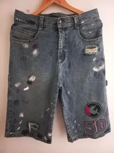 Bermuda Jeans Destroyed G-unit 2006 Made in Vietnam 