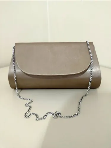 Bolsa de mão elegante com ou sem alça de corrente - cor dourado envelhecido