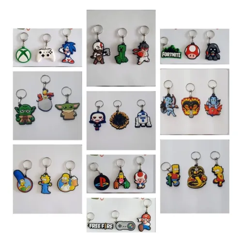 66Chaveiros diversos personagens e super heróis