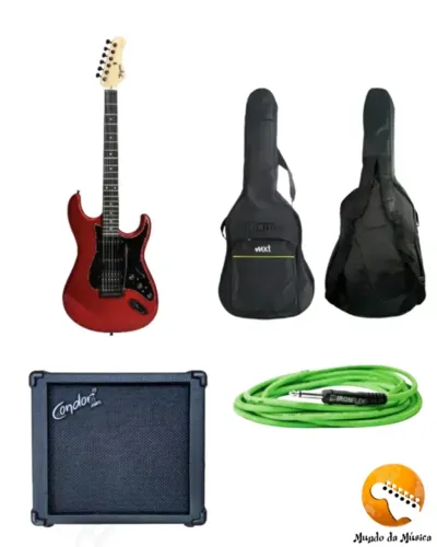 KIT Guitarra Stratocaster Tagima Sixmart Com Efeito + Amplificador, Capa e Cabo Brinde