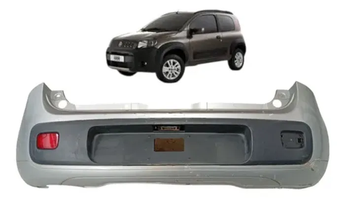 Parachoque Traseiro Fiat Uno Way 1.0 2011 2012 2013 Detalhe