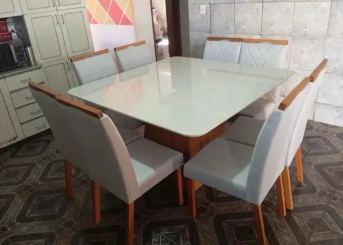 Mesa de Jantar 8 Lugares 140x140 Pronta Entrega