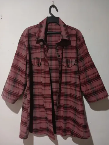Camisa xadrez cardigan 
