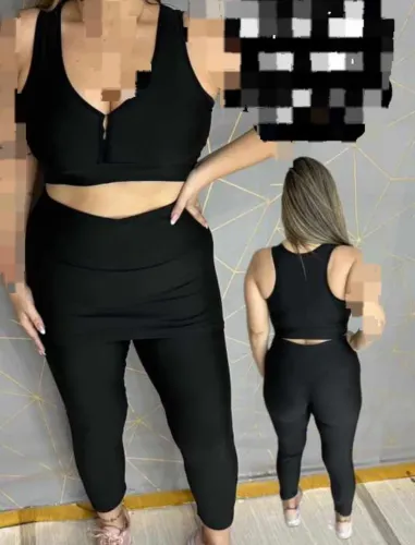 Conjunto de academia top+legging PLUS SIZE