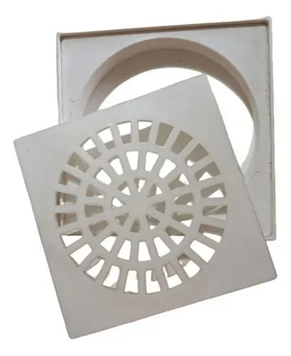 Grelha Ralo Quadrada 15x15cm Akros Branca