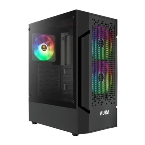 Gabinete Gamer Gamdias Aura GC7 Black *Com 3 Fans Led Argb* - ATX, Micro-ATX - WZetta