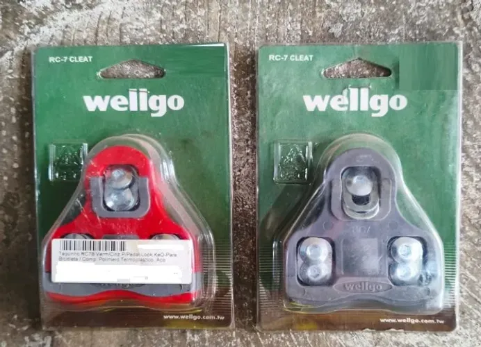 BICICLETA SPEED - TAQUINHOS PEDAL WELLGO CINZA 9 - VERMELHO 6 