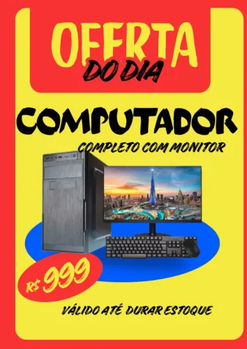 computador completo oferta no pix
