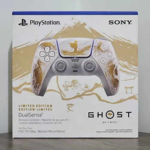 Controle Dualsense PS5 Ghost of Yotei Ouro Edição Limitada de Colecionador - Novo, Lacrado