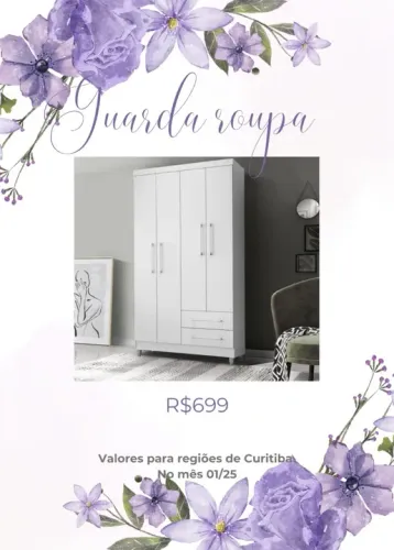 Promoção Guarda Roupa 4 Portas - 15/01
