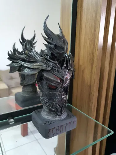 Armadura Daedrica Skyrim Daedric Armor 21cm Busto Pintado A Mão