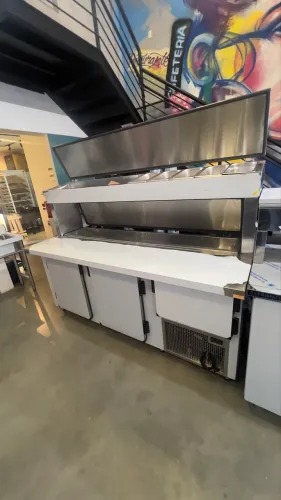 Condimentadora dupla 2 metros total inox - pronta entrega 