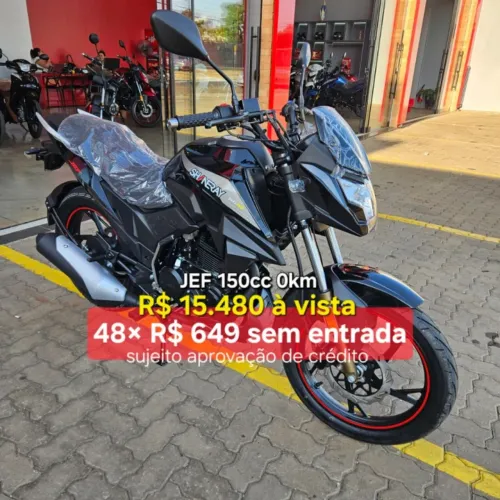 Jef 150 S 0KM (48 x R$649 S/entrada).