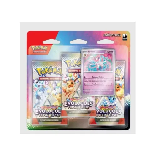 Blister Triplo Evoluções Prismáticas Pokémon TCG