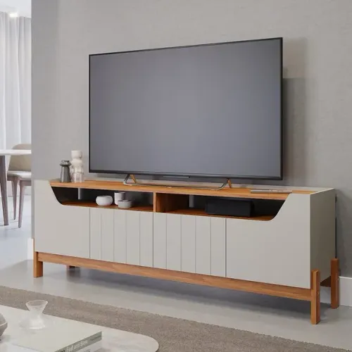 Rack Moema com nichos 100% MDF para TV até 70" - Entrega e montagem grátis p/ Fortaleza