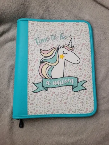 capa para fichário unicórnio