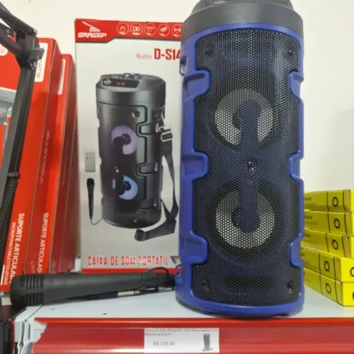 Caixa de Som Bluetooth com Microfone 20W Recarregável