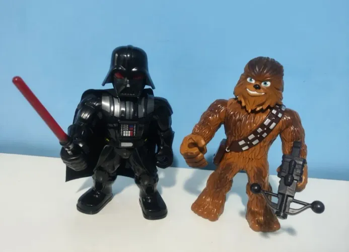 Kit Bonecos Colecionáveis - Darth Vader, Chewbacca - Star Wars e Transformers 