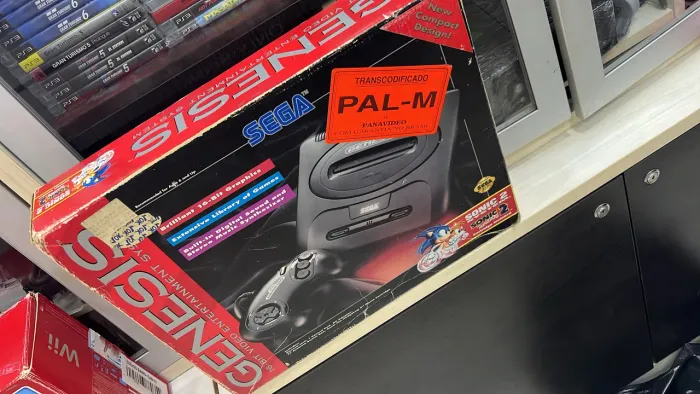 Mega drive Sega Gênesis na caixa 