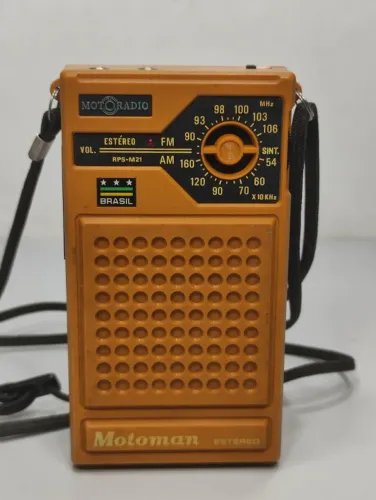 *COM Defeito LEIA* - Rádio Motoradio Motoman Rps-m21 Raro Mt6 Laranja (Usado)