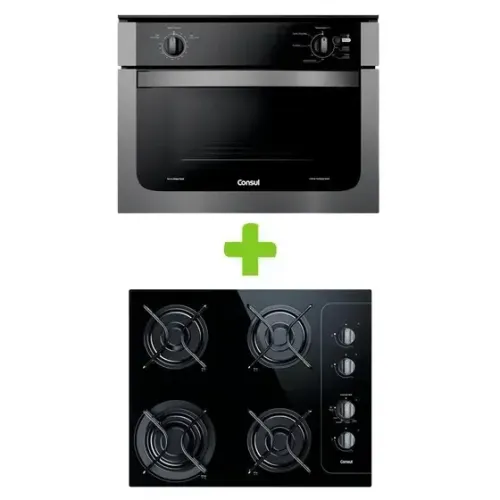 Combo Forno de embutir e cooktop 4 bocas Cunsul NOVO