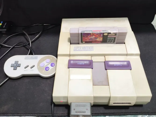 Super Nintendo 1 controle 1 jogo e cabos originais