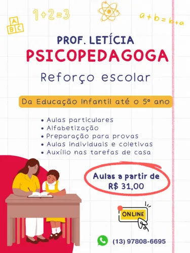 Aulas particulares de reforço