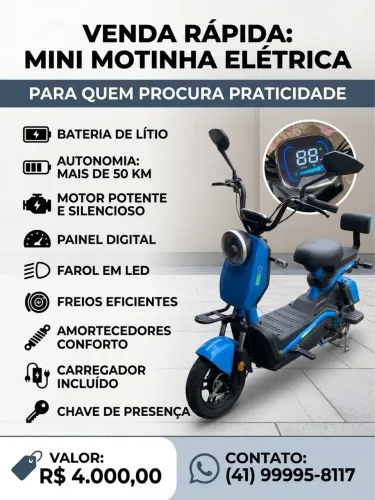 Vendo moto elétrica 1000w