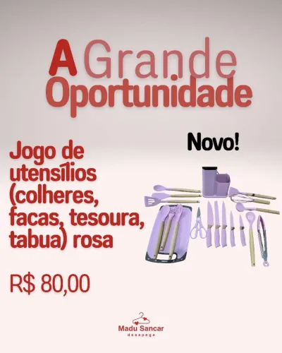 Jogo de utensílios ROSA