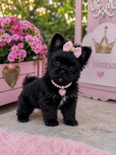 Filhotes lindos de yorkshire fêmea black micro?