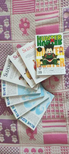 Vendo mangás Blue box, Suzume e Hunter x Hunter