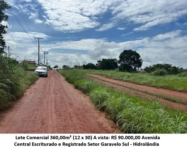 Leia a descrição: Lote Comercial 360,00m² (Avenida Central) Setor Garavelo Sul