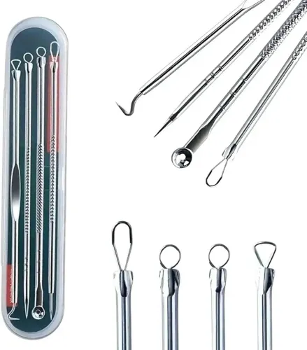 Kit Extrator de Cravos e Espinhas 4 Peças