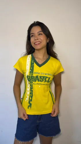 Blusa do Brasil Baby Look Nova 