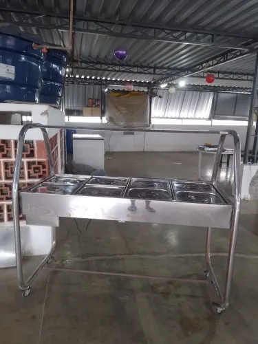 Balcão self service buffet duplo Estufa 8 cubas 127v