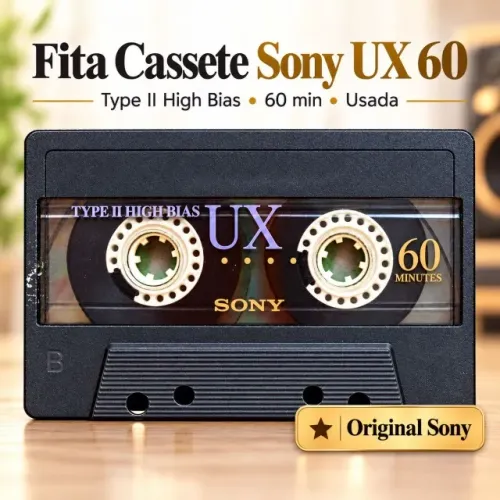 Fita Cassete K7 Sony UX 60 Type II High Bias - Usada
