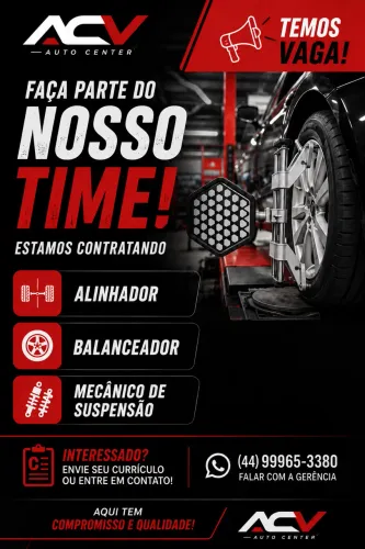 Vaga de emprego (Alinhador- Balanceador e Mec. De suspensão) 