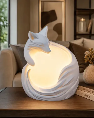 Luminária Raposa Encantada - Decoração Aconchegante