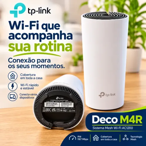 Roteador Wi-Fi Mesh TP-Link Deco M4R (AC1200) - Usado em Perfeito Estado