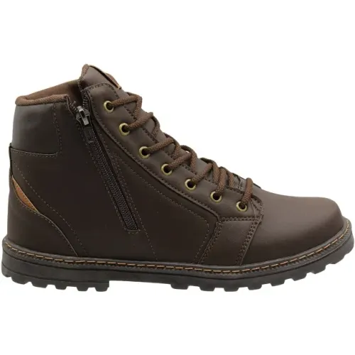 Bota Coturno Masculina Sintético Adulto Sport Fire Café 0082AP02