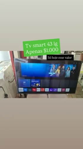 Tv smart 43 polegadas pega Netflix , YouTube marca LG 