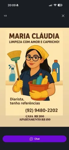 Diarista/faxineira 