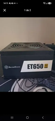 Fonte SilverStone, 650W, 80 Plus Gold, PFC Ativo, SST-ET650-G