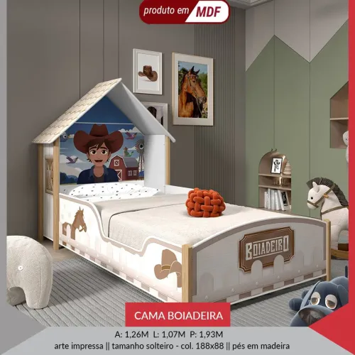 Cama boiadeira solteiro 