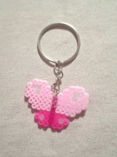 Chaveiros Mini Insetos Borboleta Hama Beads Pixel Art Feito à mão
